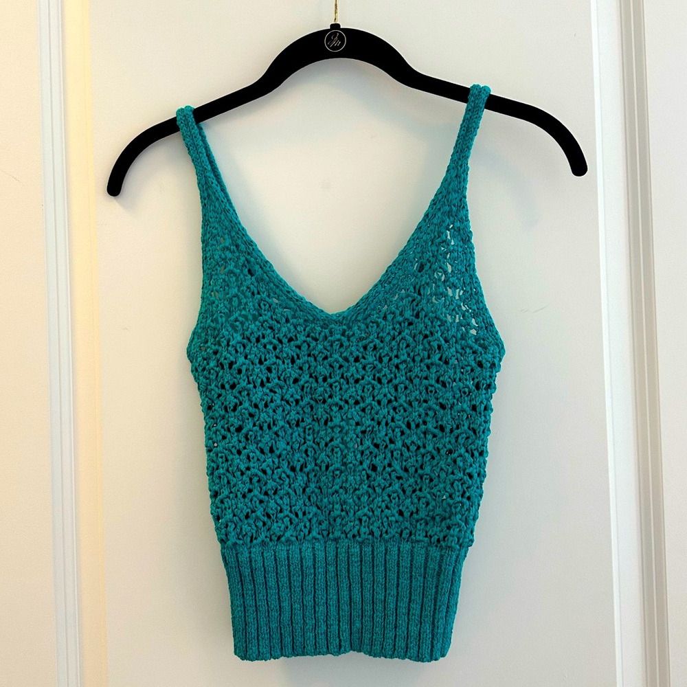 NWT J Crew Crochet Cropped Tank XXS
